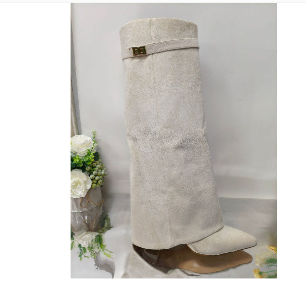 Lock Pants Boots Knight Boots Mid-calf