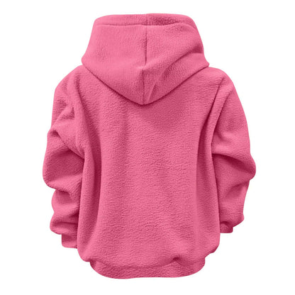 Hot Hoodie Women Fall and Winter Casual Fleece Solid Color Pet Pocket Hooded Sweatshirt Funny Pullover Womens plus Size Hoodies