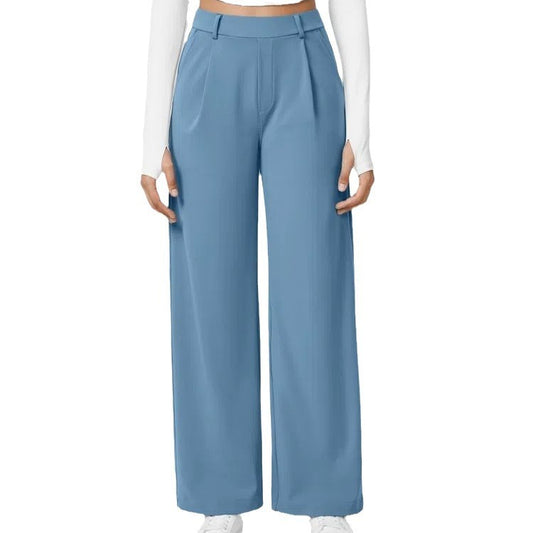 High Waist Pocket Cropped Straight Pants