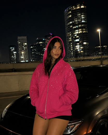 Starluxe™ Rhinestone Oversized Hoodie