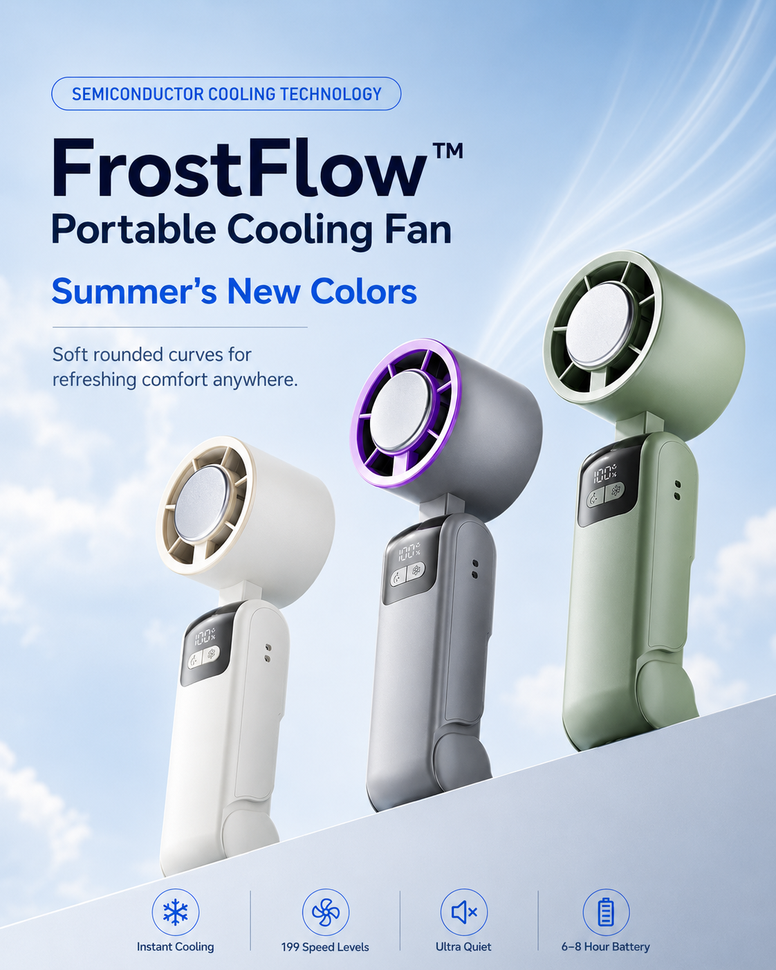 FrostFlow™ Portable Cooling Fan