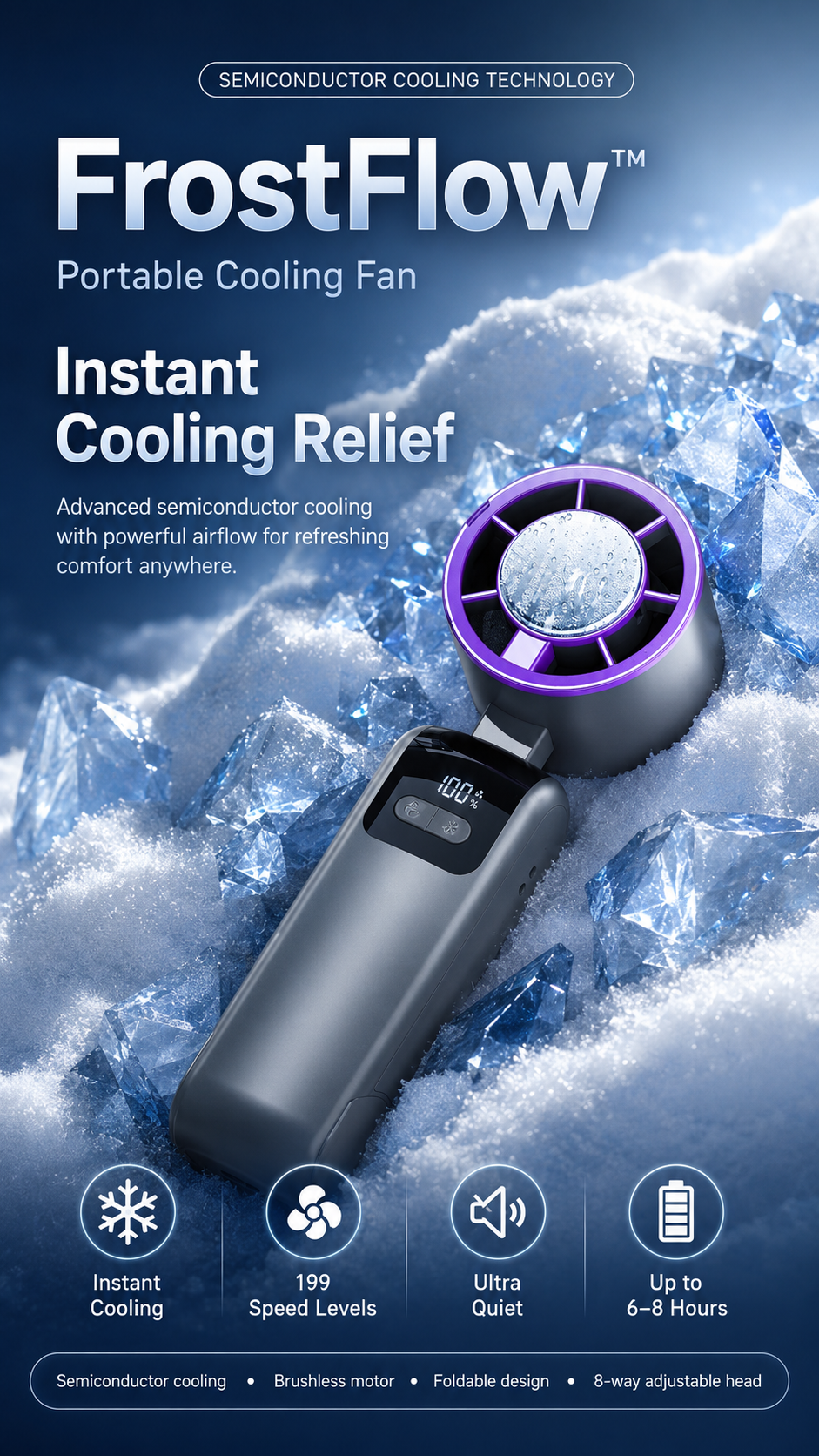 FrostFlow™ Portable Cooling Fan