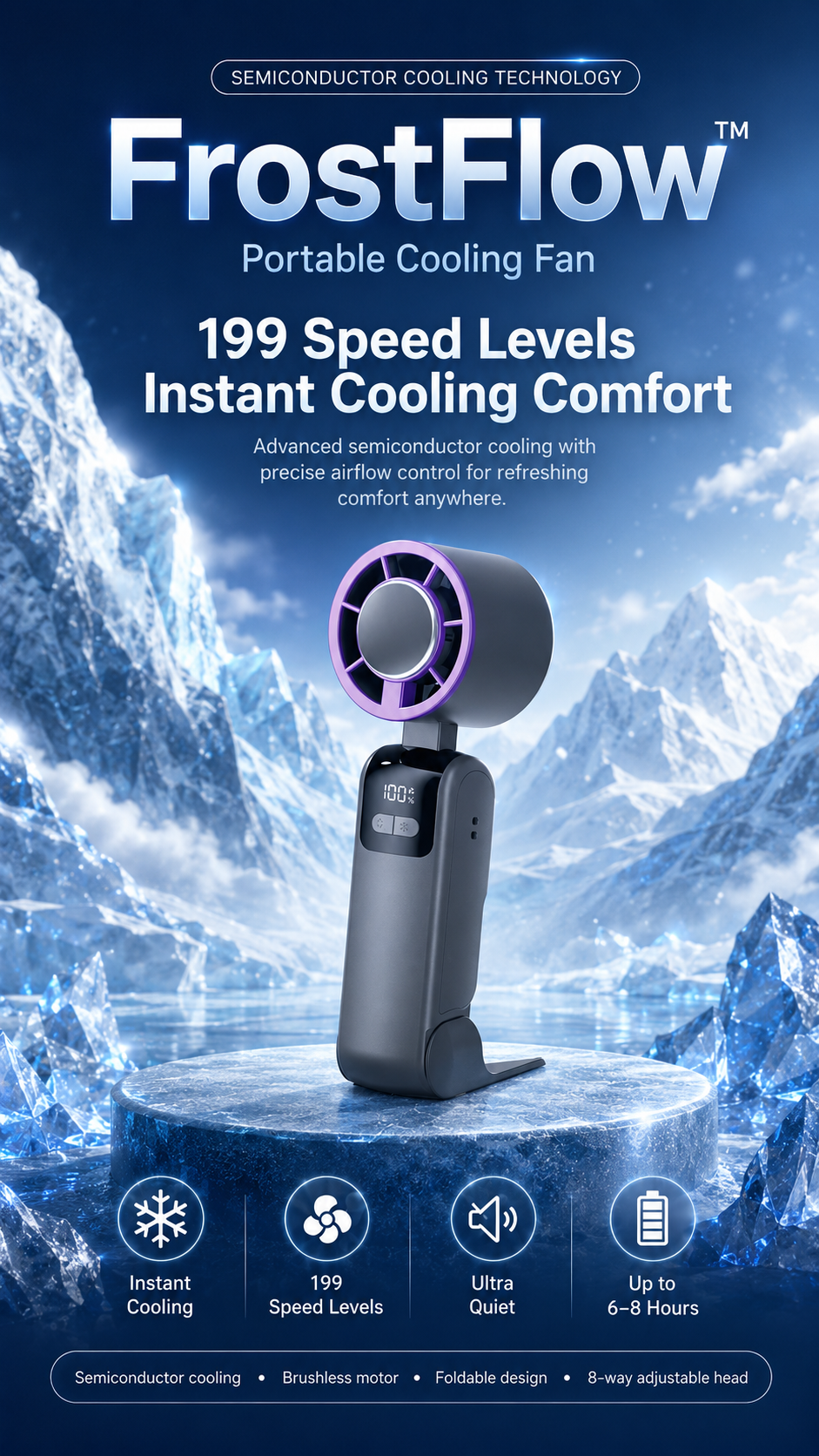 FrostFlow™ Portable Cooling Fan