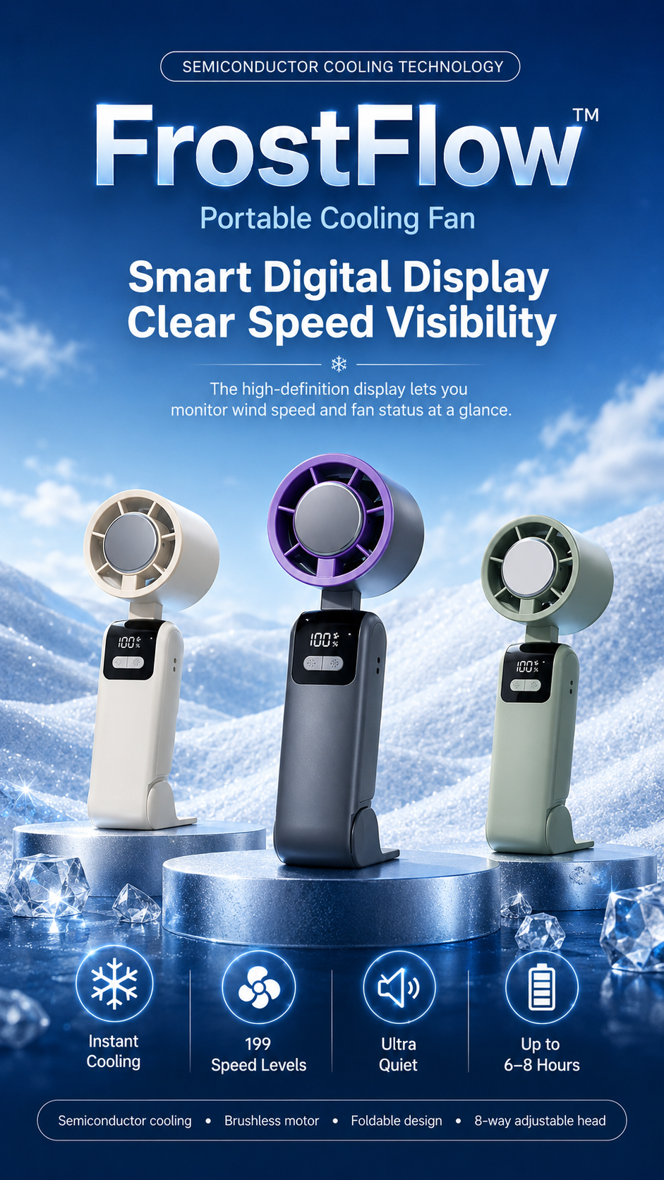 FrostFlow™ Portable Cooling Fan