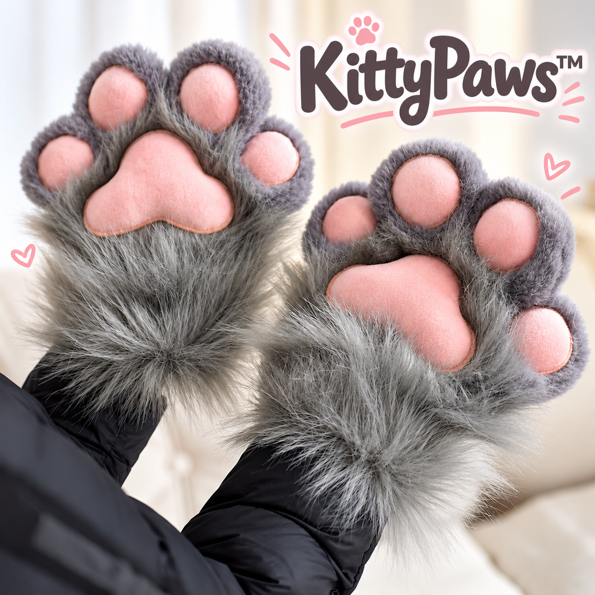KittyPaws™ – Plush Cat Gloves