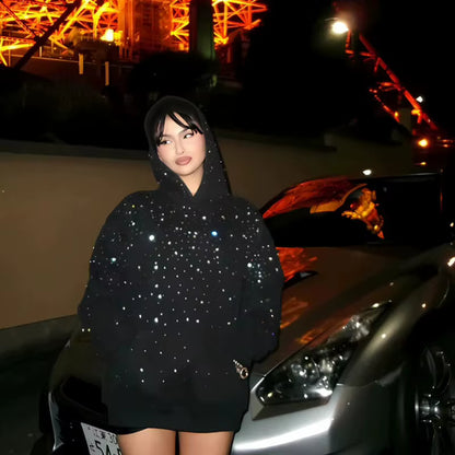 Starluxe™ Rhinestone Oversized Hoodie