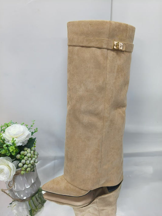 Lock Pants Boots Knight Boots Mid-calf