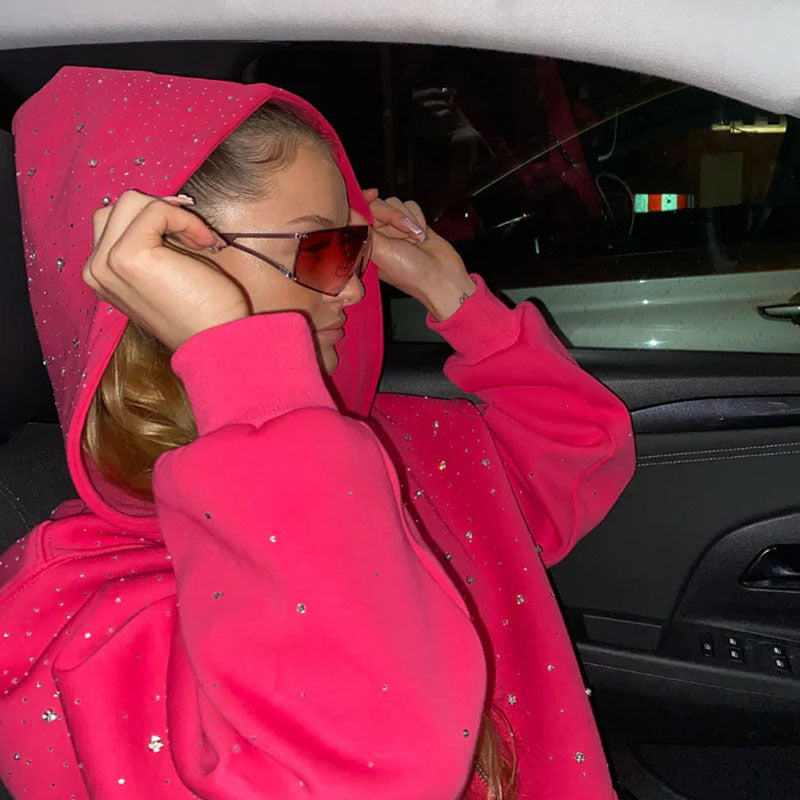 Starluxe™ Rhinestone Oversized Hoodie