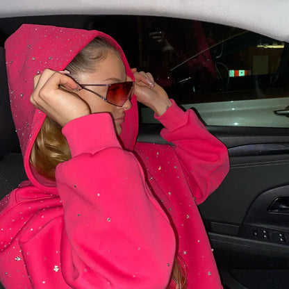 Starluxe™ Rhinestone Oversized Hoodie