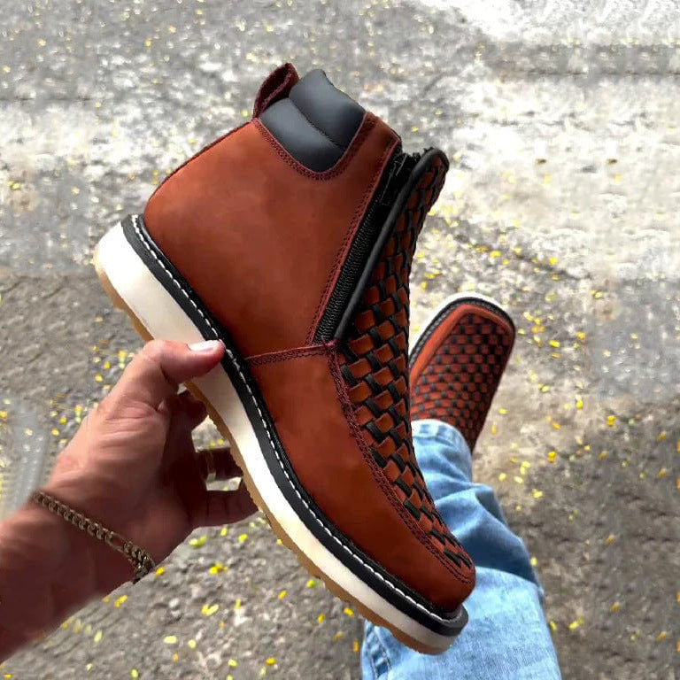 Retro Hand-woven Cowboy Boots